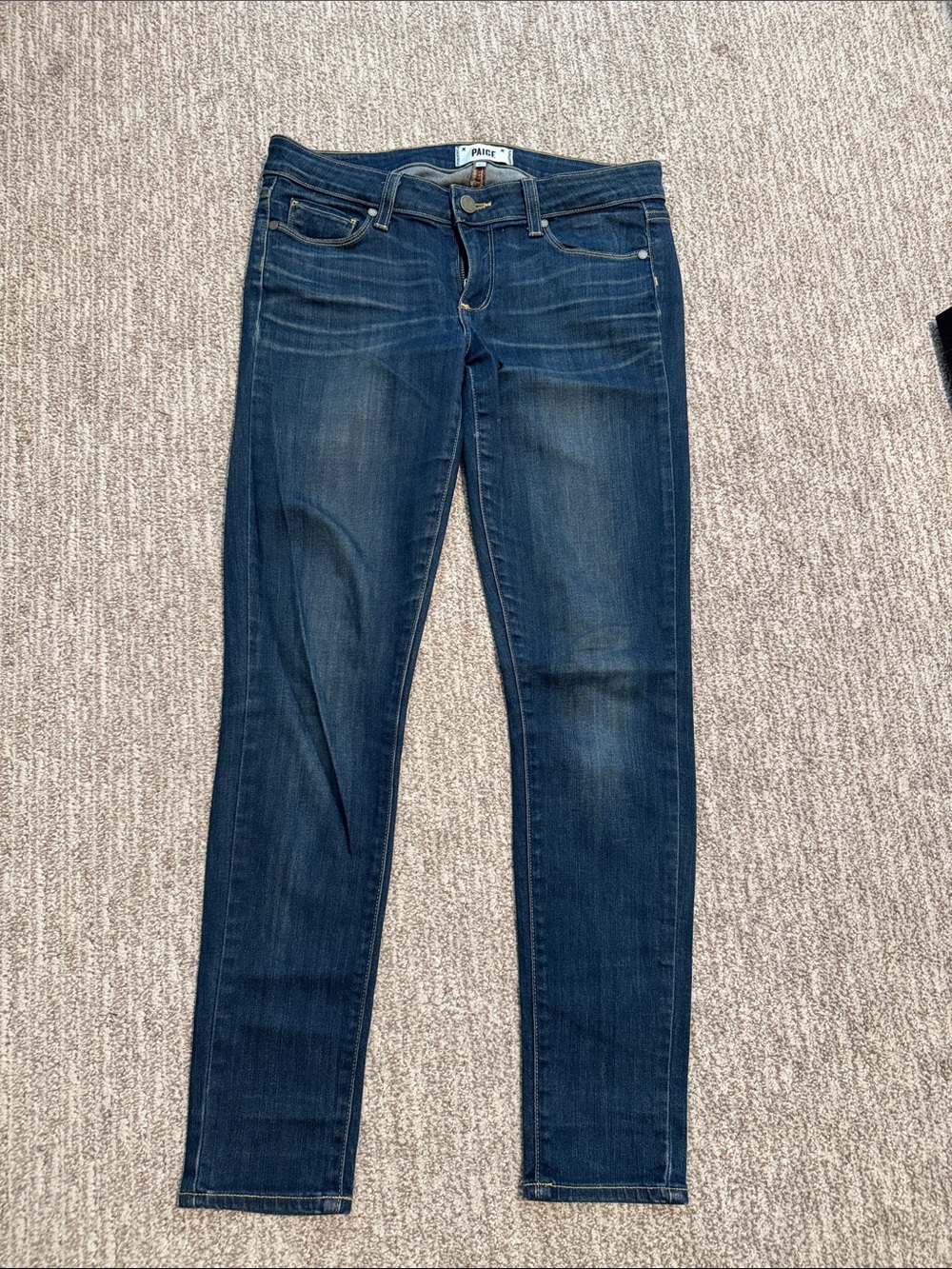 PAIGE Dark Indigo Skinny Jeans